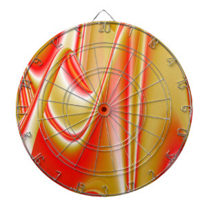 Love and Gold Abstract 3D Rainbowart Dartboard