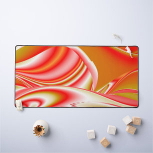 Love and Gold Abstract 3D Rainbowart Desk Mat