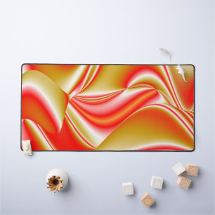 Love and Gold Abstract 3D Rainbowart Desk Mat