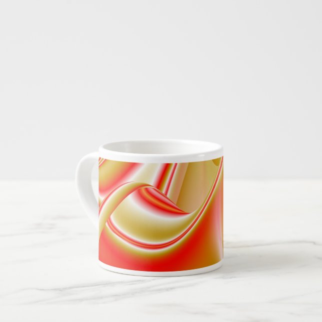 Love and Gold Abstract 3D Rainbowart Espresso Cup (Front Left)