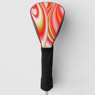 Love and Gold Abstract 3D Rainbowart Golf Head Cover