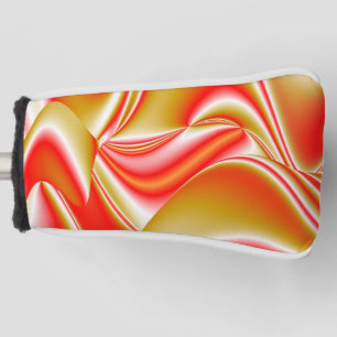 Love and Gold Abstract 3D Rainbowart Golf Head Cover