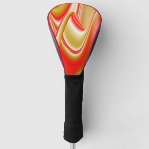 Love and Gold Abstract 3D Rainbowart Golf Head Cover