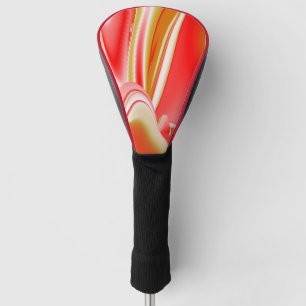 Love and Gold Abstract 3D Rainbowart Golf Head Cover