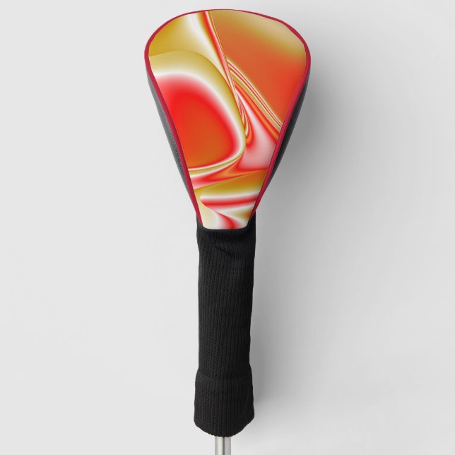 Love and Gold Abstract 3D Rainbowart Golf Head Cover (Front)