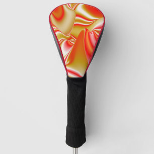Love and Gold Abstract 3D Rainbowart Golf Head Cover