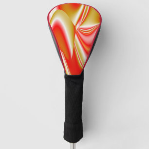 Love and Gold Abstract 3D Rainbowart Golf Head Cover