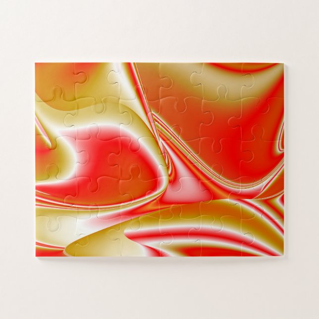 Love and Gold Abstract 3D Rainbowart Jigsaw Puzzle (Horizontal)