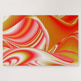 Love and Gold Abstract 3D Rainbowart Jigsaw Puzzle