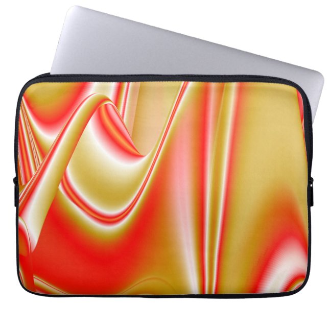 Love and Gold Abstract 3D Rainbowart Laptop Sleeve (Front)