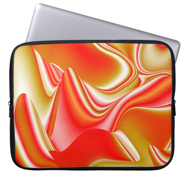 Love and Gold Abstract 3D Rainbowart Laptop Sleeve (Front)