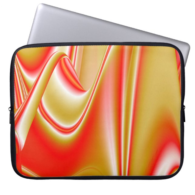 Love and Gold Abstract 3D Rainbowart Laptop Sleeve (Front)