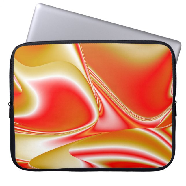 Love and Gold Abstract 3D Rainbowart Laptop Sleeve (Front)