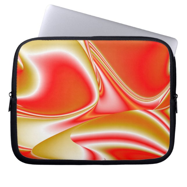 Love and Gold Abstract 3D Rainbowart Laptop Sleeve (Front)