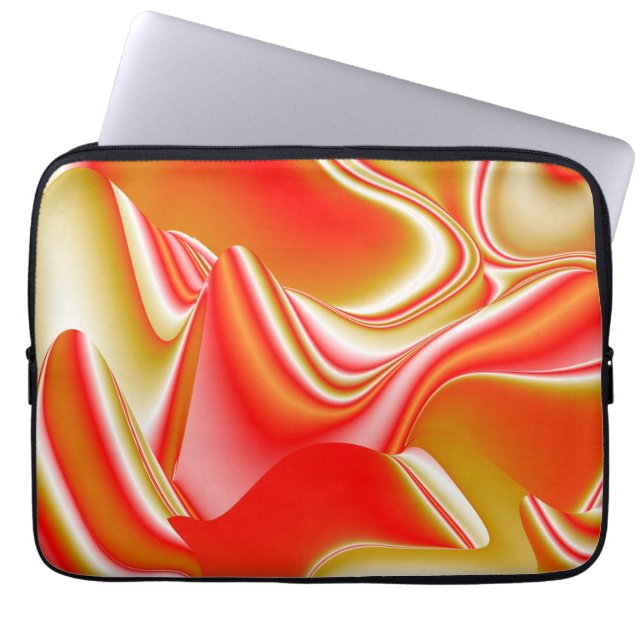 Love and Gold Abstract 3D Rainbowart Laptop Sleeve (Front)