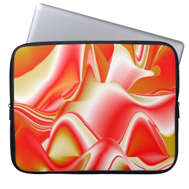 Love and Gold Abstract 3D Rainbowart Laptop Sleeve (Front)