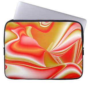 Love and Gold Abstract 3D Rainbowart Laptop Sleeve