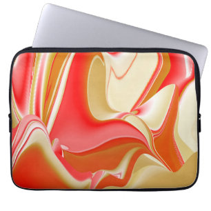 Love and Gold Abstract 3D Rainbowart Laptop Sleeve