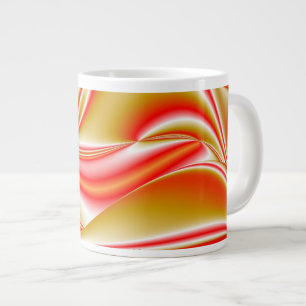 Love and Gold Abstract 3D Rainbowart Large Coffee Mug