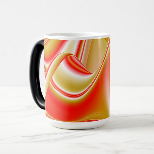 Love and Gold Abstract 3D Rainbowart Magic Mug (Front Left)