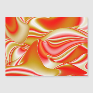 Love and Gold Abstract 3D Rainbowart Magnetic Card