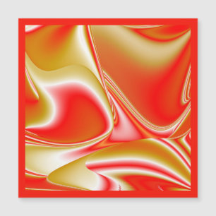 Love and Gold Abstract 3D Rainbowart Magnetic Card