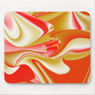 Love and Gold Abstract 3D Rainbowart Mouse Pad