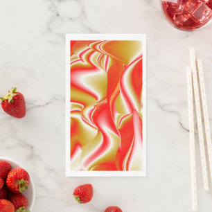 Love and Gold Abstract 3D Rainbowart Napkin