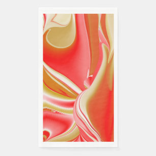 Love and Gold Abstract 3D Rainbowart Napkin
