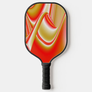 Love and Gold Abstract 3D Rainbowart Pickleball Paddle
