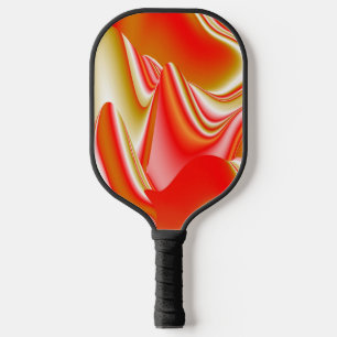Love and Gold Abstract 3D Rainbowart Pickleball Paddle