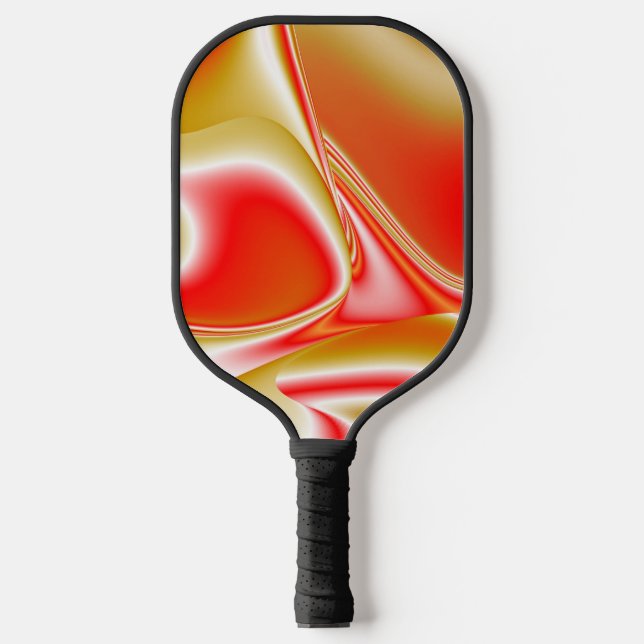 Love and Gold Abstract 3D Rainbowart Pickleball Paddle (Front)