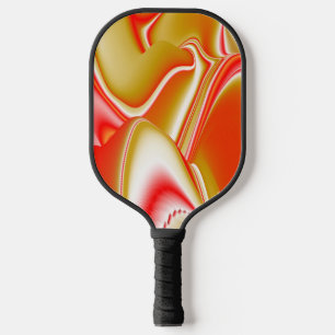 Love and Gold Abstract 3D Rainbowart Pickleball Paddle