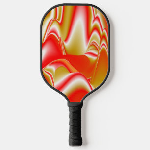 Love and Gold Abstract 3D Rainbowart Pickleball Paddle