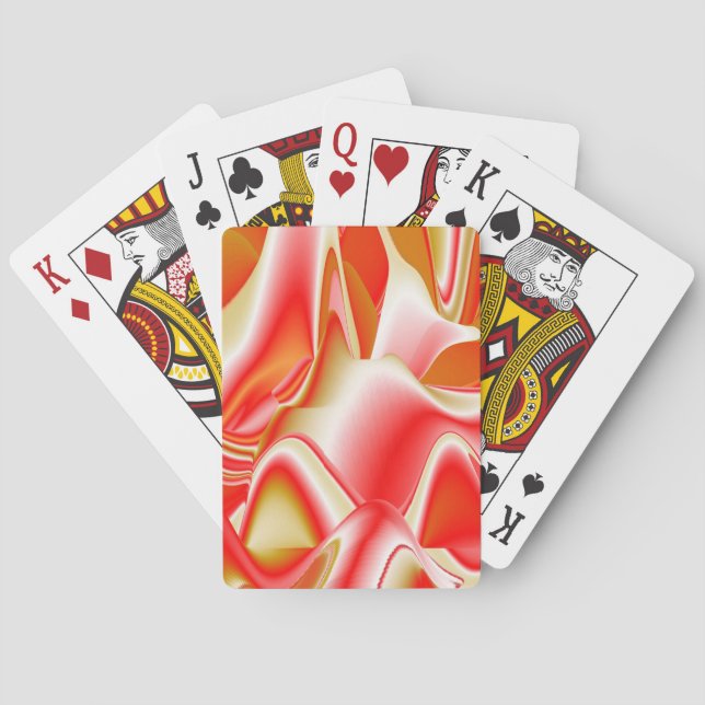 Love and Gold Abstract 3D Rainbowart Playing Cards (Back)