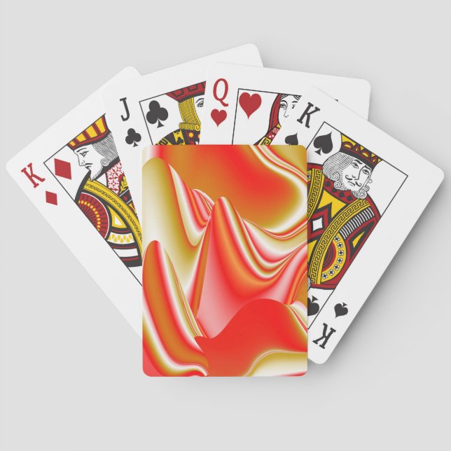 Love and Gold Abstract 3D Rainbowart Playing Cards (Back)