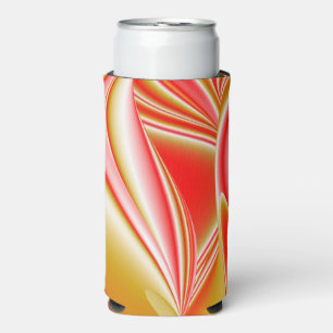 Love and Gold Abstract 3D Rainbowart Seltzer Can Cooler