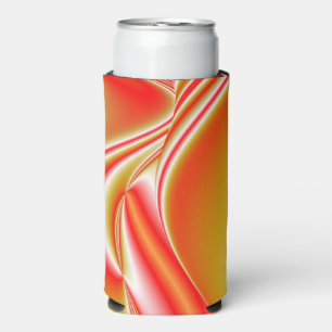 Love and Gold Abstract 3D Rainbowart Seltzer Can Cooler