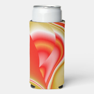 Love and Gold Abstract 3D Rainbowart Seltzer Can Cooler
