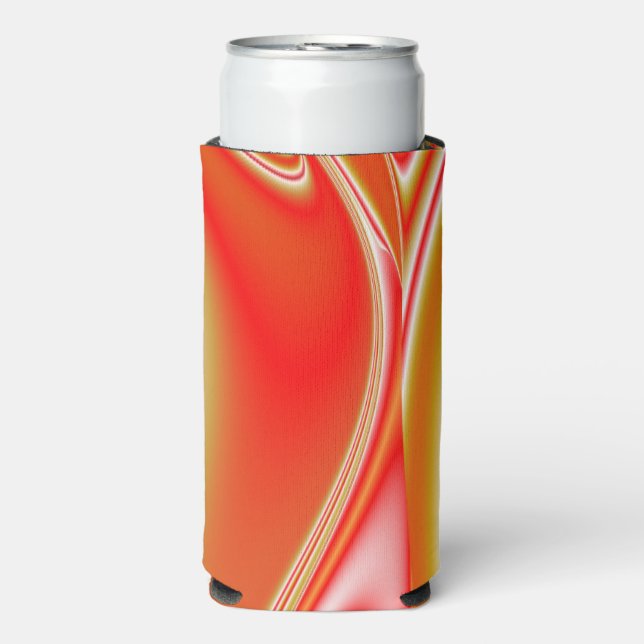 Love and Gold Abstract 3D Rainbowart Seltzer Can Cooler (Seltzer Front)