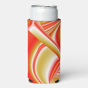 Love and Gold Abstract 3D Rainbowart Seltzer Can Cooler