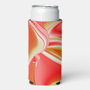 Love and Gold Abstract 3D Rainbowart Seltzer Can Cooler