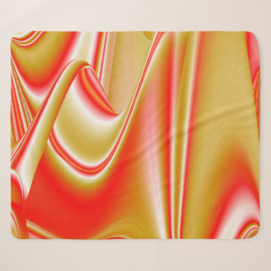 Love and Gold Abstract 3D Rainbowart Sherpa Blanket