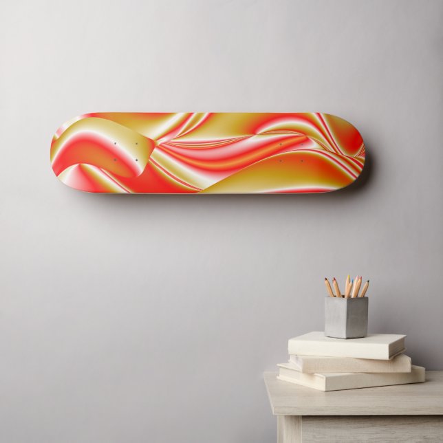 Love and Gold Abstract 3D Rainbowart Skateboard (Wall Art (Horz))
