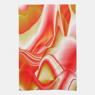 Love and Gold Abstract 3D Rainbowart Tea Towel
