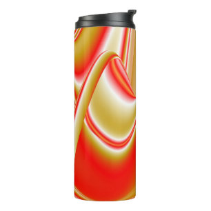 Love and Gold Abstract 3D Rainbowart Thermal Tumbler