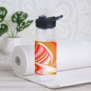 Love and Gold Abstract 3D Rainbowart Water Bottle
