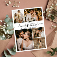 Love and Gratitude Script 5 Photo Collage Wedding