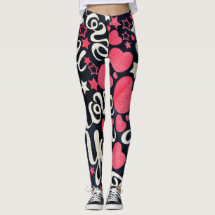 Love and heart leggings