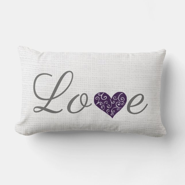 Love and Heart Lumbar Pillow (Front)